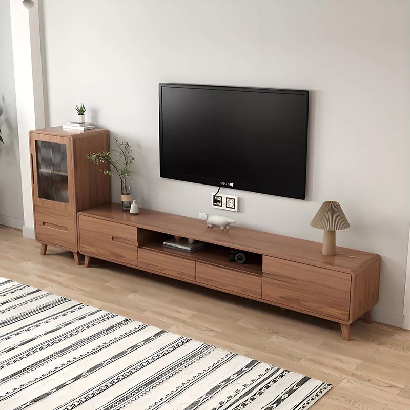 Moderne minimalistische houten tv-standaard